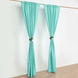 2 Pack Turquoise Polyester Event Curtain Drapes, 10ftx8ft Backdrop Event Panels With Rod Pockets
