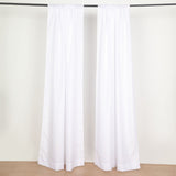 White Polyester Photography Backdrop Curtains, Drapery Panels With Rod Pockets, 10ftx8ft - 130 GSM