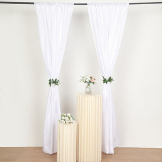 Enhance Your Event Décor with White Polyester Drapery Panels