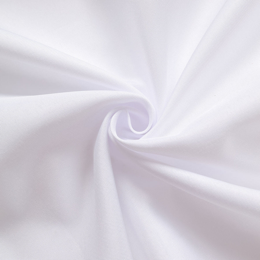 2 Pack White Polyester Event Curtain Drapes, 10ftx8ft Backdrop Event Panels With Rod Pockets#whtbkgd