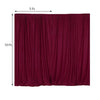 2 Pack Burgundy Scuba Polyester Curtain Panel Inherently Flame Resistant Backdrops