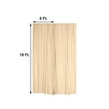 2 Pack Champagne Scuba Polyester Curtain Panel Inherently Flame Resistant Backdrops
