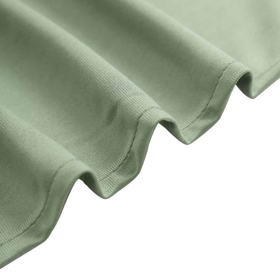 2 Pack Eucalyptus Sage Green Inherently Flame Resistant Scuba Polyester Curtain Panel Backdrops