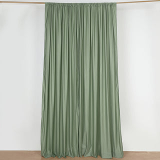 Upgrade Your Event Decor with Dusty Sage Green Scuba Polyester Curtain Panel
