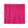 2 Pack Fuchsia Scuba Polyester Curtain Panel Inherently Flame Resistant Backdrops Wrinkle Free
