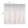 2 Pack Ivory Inherently Flame Resistant Scuba Polyester Curtain Panel Backdrops