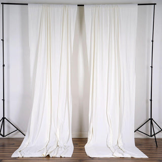 Elegant Ivory Scuba Polyester Curtain Panel for Stunning Backdrops