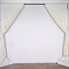2 Pack Ivory Scuba Polyester Curtain Panel Inherently Flame Resistant Backdrops Wrinkle Free