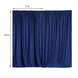 Navy Blue Scuba Polyester Curtain Panel Inherently Flame Resistant Backdrops Wrinkle