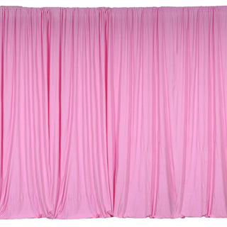 Create Stunning Wedding Backdrops with Flame Resistant Pink Curtain Panels