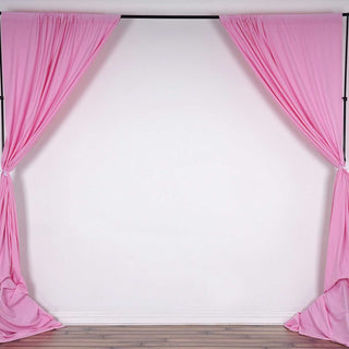 Flame Resistant Pink Scuba Polyester Curtain Panel - The Perfect Event Decor