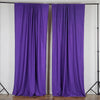 2 Pack Purple Scuba Polyester Curtain Panel Inherently Flame Resistant Backdrops Wrinkle
