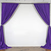 2 Pack Purple Inherently Flame Resistant Scuba Polyester Curtain Panel Backdrops