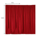 2 Pack Red Scuba Polyester Curtain Panel Inherently Flame Resistant Backdrops Wrinkle Free With Rod 