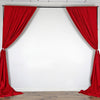 2 Pack Red Inherently Flame Resistant Scuba Polyester Curtain Panel Backdrops Wrinkle Free