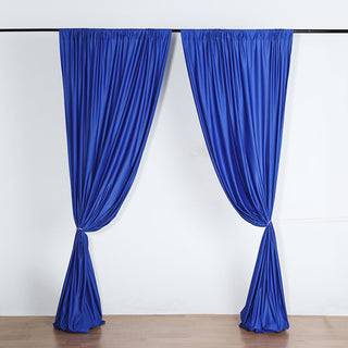 Create a Captivating Event Space with Royal Blue Scuba Polyester Curtain Panels