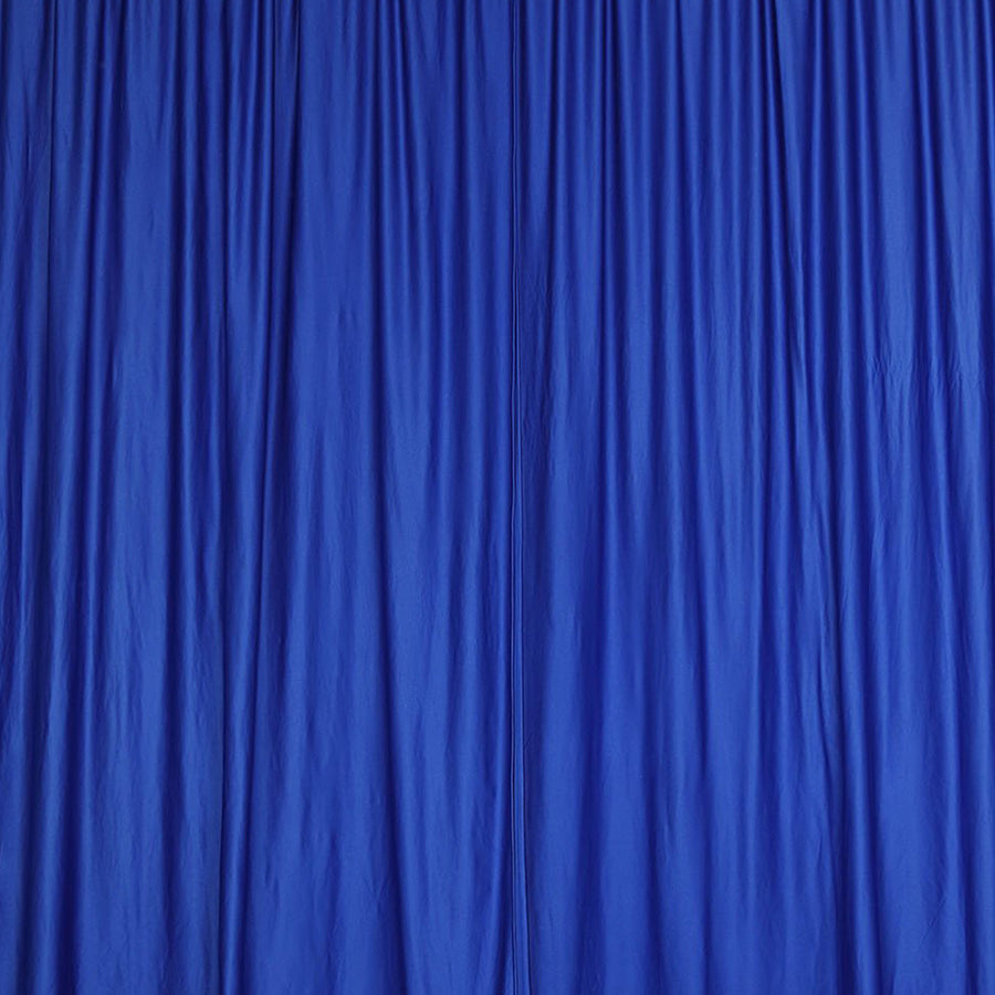 2 Pack Royal Blue Scuba Polyester Curtain Panel Inherently Flame Resistant Backdrops Wrinkle#whtbkgd