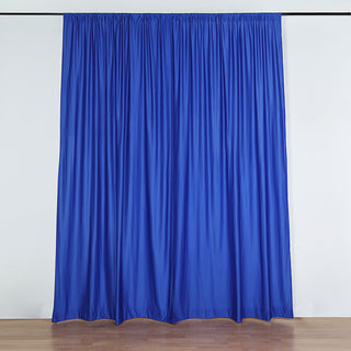 Upgrade Your Event Decor with Royal Blue Scuba Polyester Curtain Panels