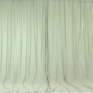 Sage Green Scuba Polyester Curtain Panel: Add Elegance and Charm to Your Events