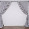 2 Pack Silver Inherently Flame Resistant Scuba Polyester Curtain Panel Backdrops