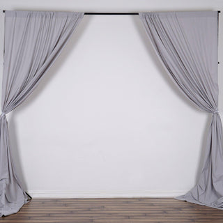 Create a Memorable Event with Silver Scuba Polyester Curtain Panels