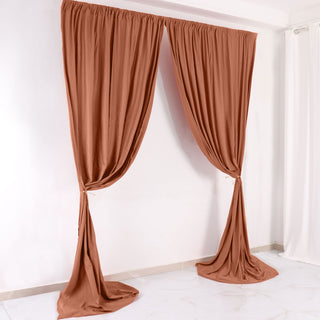 Terracotta (Rust) Scuba Polyester Curtain Panel: The Perfect Blend of Style and Function