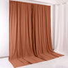 2 Pack Terracotta Inherently Flame Resistant Scuba Polyester Curtain Panel Backdrops