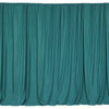 2 Pack Turquoise Inherently Flame Resistant Scuba Polyester Curtain Panel Backdrops