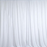 2 Pack White Scuba Polyester Curtain Panel Inherently Flame Resistant Backdrops Wrinkle#whtbkgd