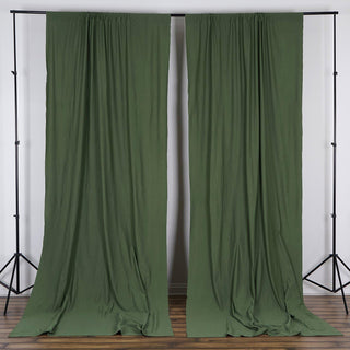 Add Elegance to Your Event with Olive Green Scuba Polyester Curtain Panels
