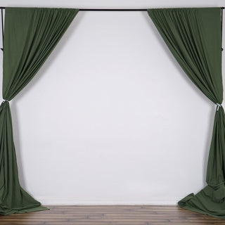 Versatile and Stylish Olive Green Curtain Panels for Any Event