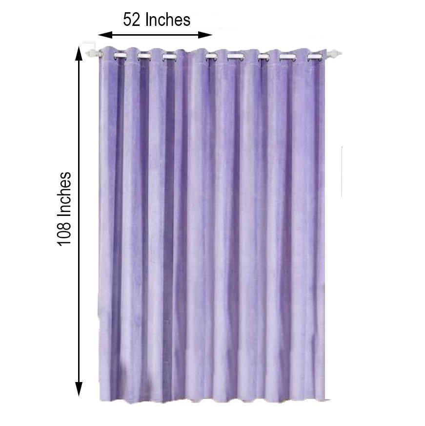 2 Pack | Lavender Lilac 330 GSM Premium Velvet Thermal Blackout Curtains