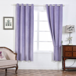 Enhance Your Decor with Lavender Lilac Velvet Thermal Blackout Curtains