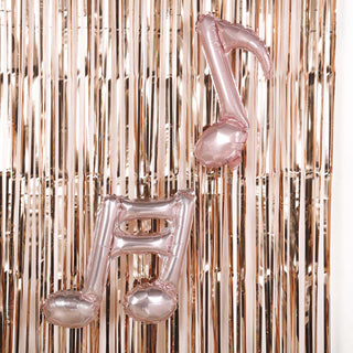 Create Unforgettable Moments with the 8ft Rose Gold Metallic Tinsel Foil Fringe Doorway Curtain Party Backdrop