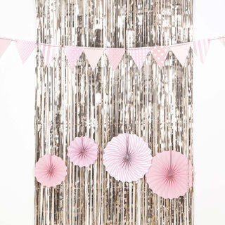 Add a Touch of Elegance with the 8ft Champagne Metallic Tinsel Foil Fringe Doorway Curtain