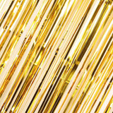 8ft Gold Metallic Tinsel Foil Fringe Doorway Curtain Party Backdrop#whtbkgd