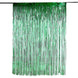 8ft Green Metallic Tinsel Foil Fringe Doorway Curtain Party Backdrop
