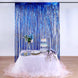 8ft Royal Blue Metallic Tinsel Foil Fringe Doorway Curtain Party Backdrop