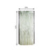 8ft Matte Sage Green Metallic Tinsel Foil Fringe Doorway Curtain Party Backdrop