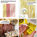Red Heart Chain Foil Fringe Curtain, Metallic Red Tinsel Streamer Door Window Foil Curtain