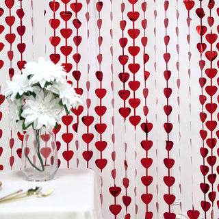 Versatile and Stunning: The Red Heart Chain Foil Fringe Curtain