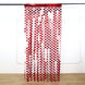Red Heart Chain Foil Fringe Curtain, Metallic Red Tinsel Streamer Door Window Foil Curtain