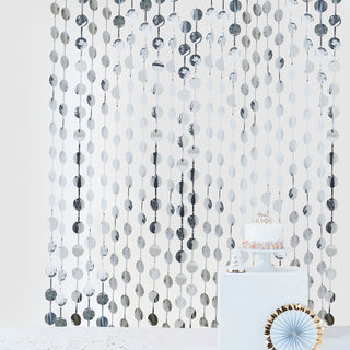 Add a Touch of Elegance with the Silver Foil Fringe Curtain