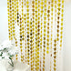 Gold Star Chain Foil Fringe Curtain Party Backdrop, Metallic Gold Tinsel Streamer Party Decor