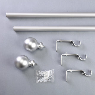 Create a Captivating Atmosphere with the Silver Adjustable Curtain Rod Set