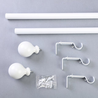 Create a Timeless Look with the White Adjustable Curtain Rod Set