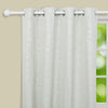 42-126inch Adjustable Curtain Rod Set, White, Round Finials