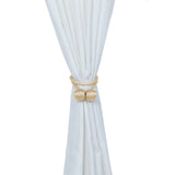 2 Pack | Champagne Magnetic Curtain Tie Backs For Window Drapes & Backdrop Panels