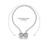 2 Pack | Silver Magnetic Curtain Tie Backs For Window Drapes & Backdrop Panels