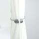 2 Pack | Silver Magnetic Curtain Tie Backs For Window Drapes & Backdrop Panels